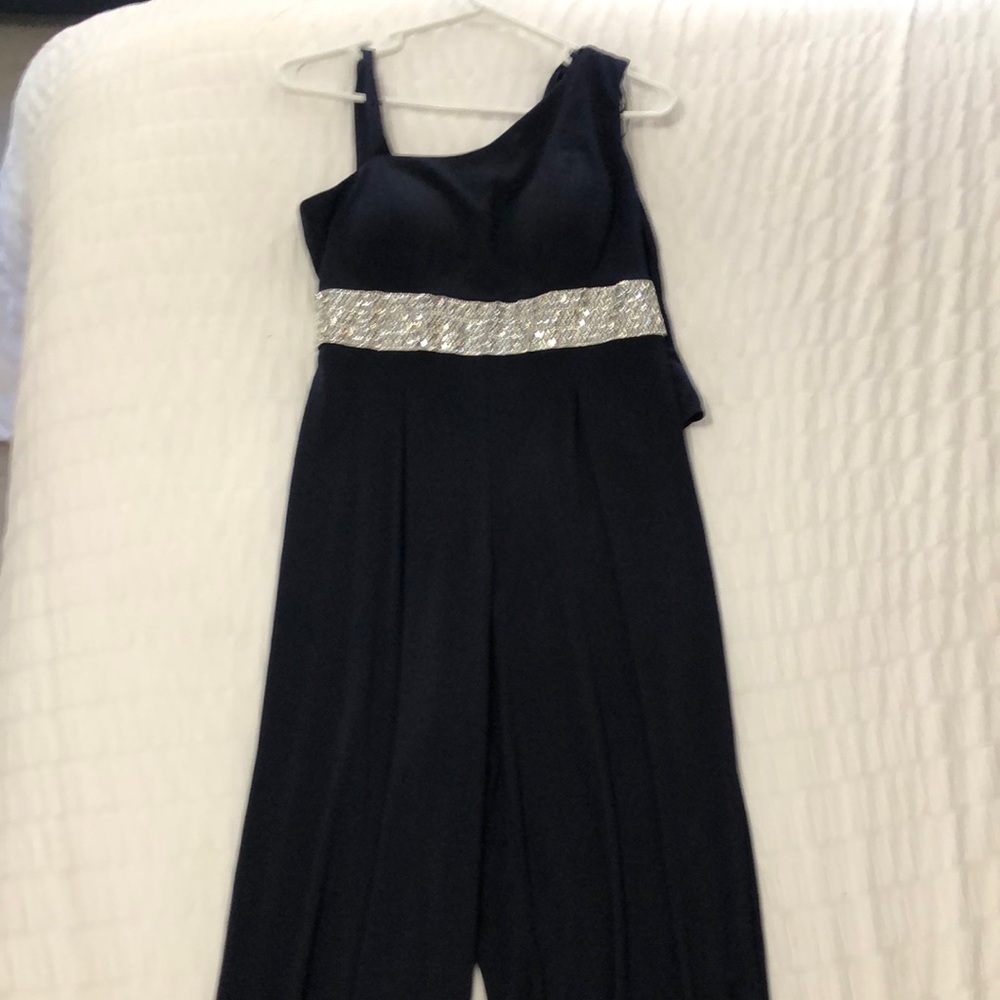 Women's navy blue dressy jumpsuit